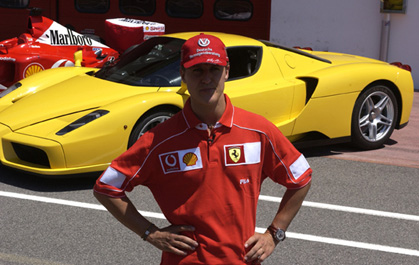 Schumacher et la Ferrari Enzo